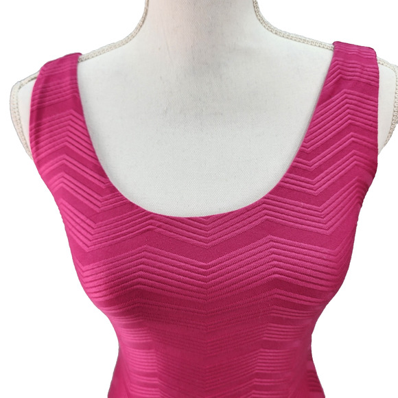 Xhilaration Bodycon Dress Juniors XS Pink Bandage Stretch Tight Mini Sexy Summer - Picture 8 of 13